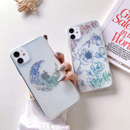 Flower Transparent Female Mobile Phone Case |