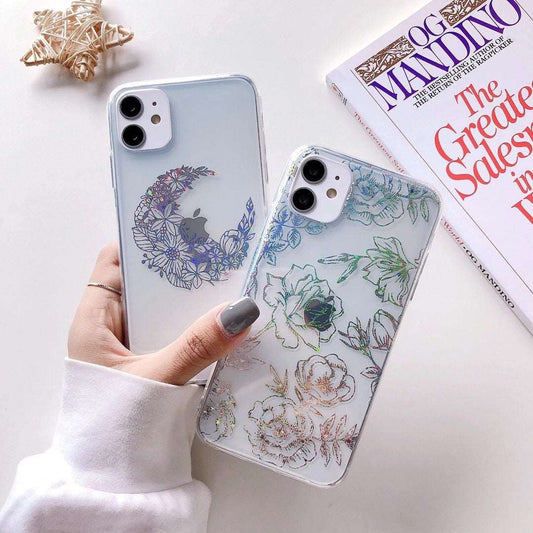 Flower Transparent Female Mobile Phone Case |