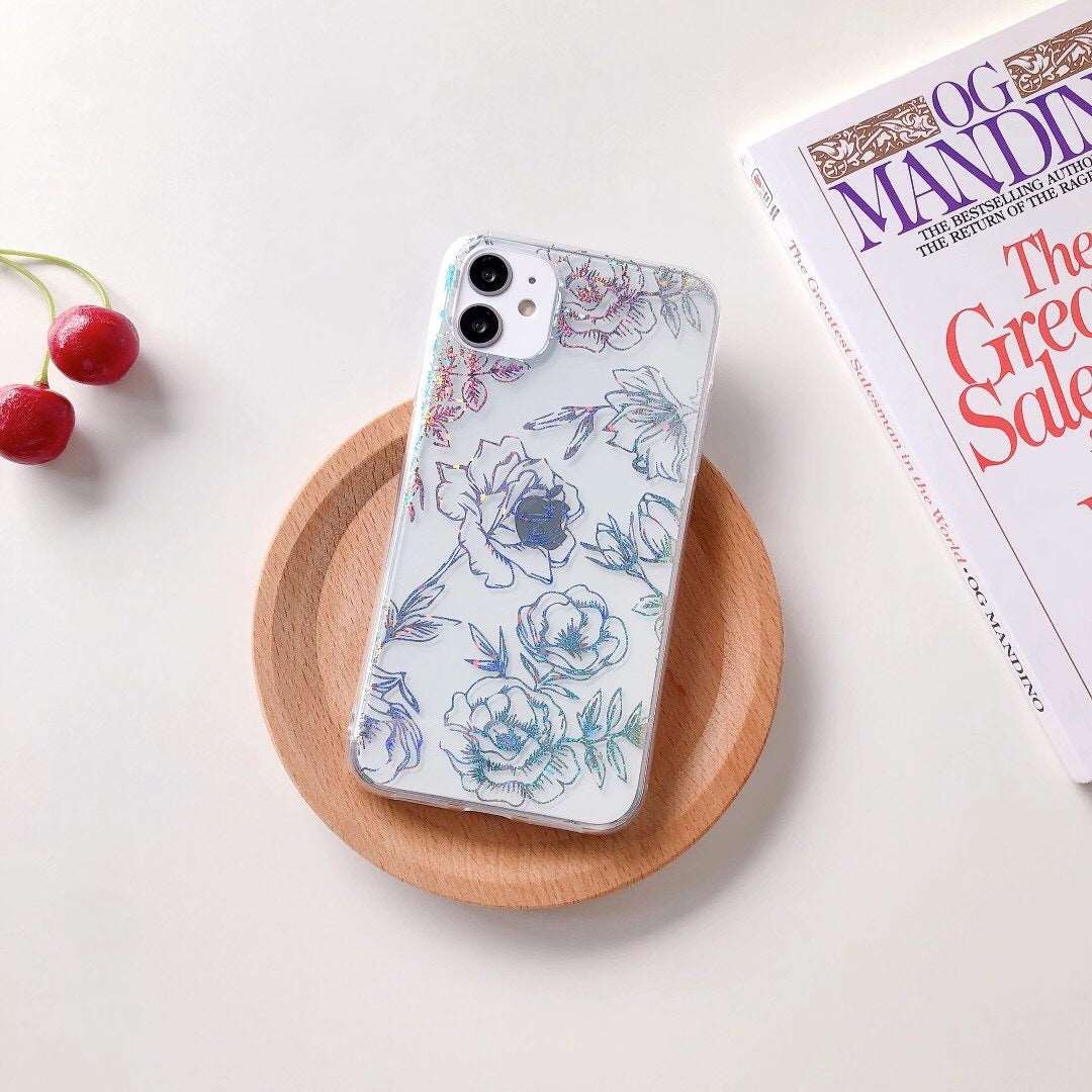 Flower Transparent Female Mobile Phone Case |