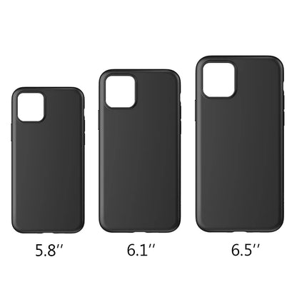 Black Matte Soft Silicone iPhone Case