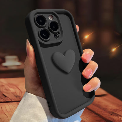 Three-dimensional Love Skin-friendly Frosted Lens All-inclusive Phone Case