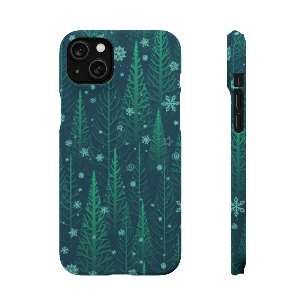 Green Christmas pattern iPhone case