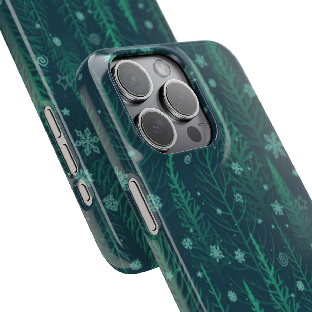 Green Christmas pattern iPhone case