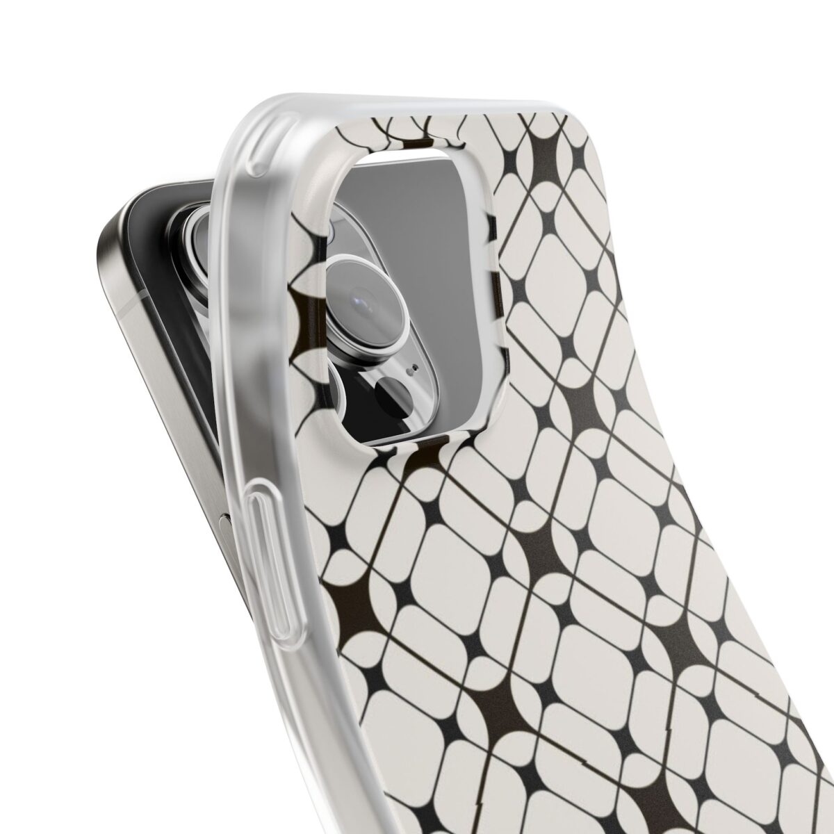 Clear Geometric Design Phone Case