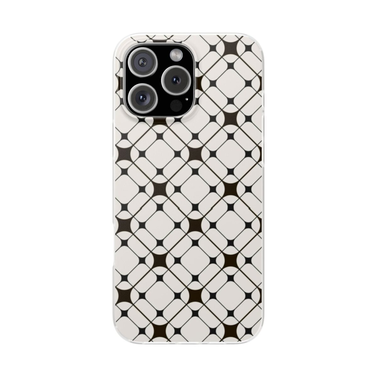 Clear Geometric Design Phone Case