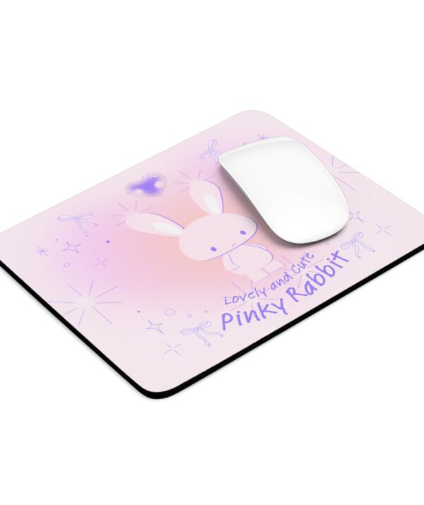 pink rabit mouse pad (rectangular)