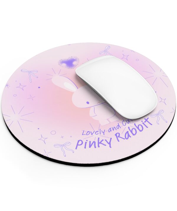 pink rabit mouse pad rounded